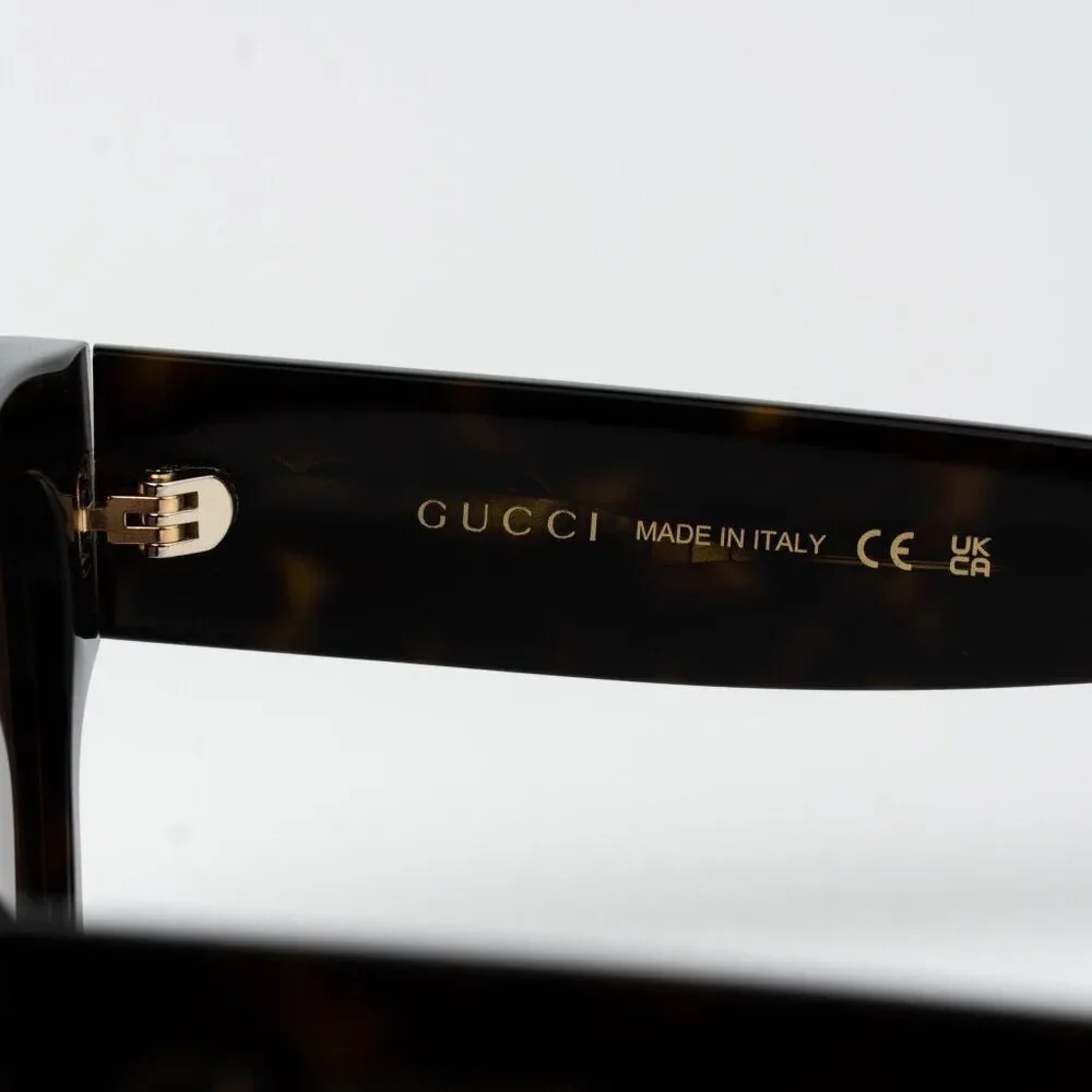 Gucci Women Sunglasses Havana Brown Square GG1794S 002 BRAND NEW - Picture 9 of 14